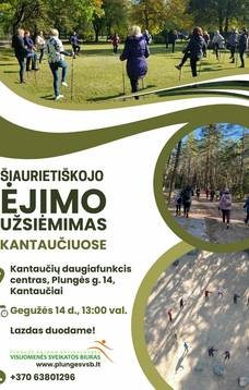 Šiaurietiško ėjimo užsiėmimas Kantaučiuose