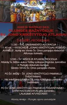 Šv. Jono krikštytojo atlaidai Plungėje 