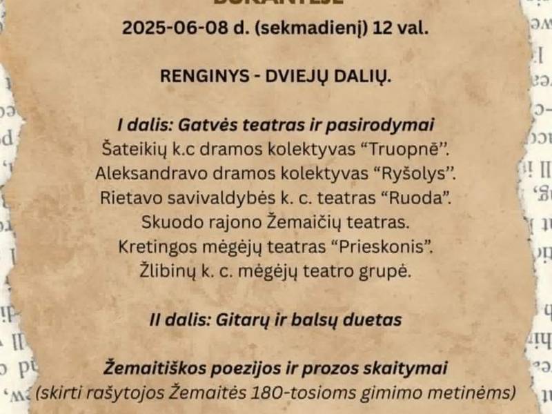 Gatvės teatrų festivalis Bukantėje