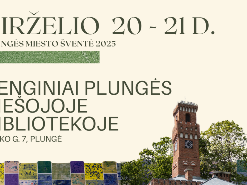 Plungės miesto šventės 2025/ renginiai bibliotekoje