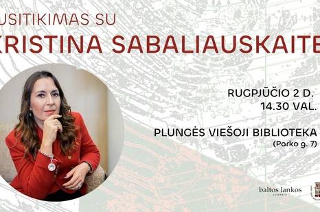 Susitikimas su romanų autore, menotyrininke Kristina Sabaliauskaite