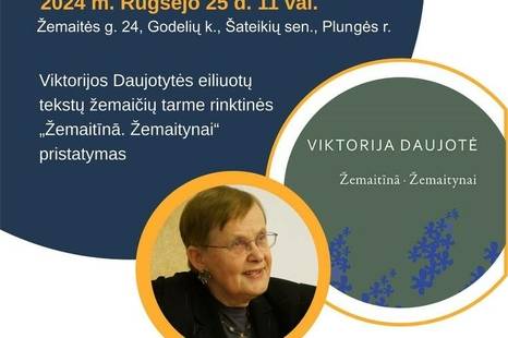 Viktorijos Daujotytės eiliuotų tekstų žemaičių tarme rinktinės „Žemaitīnā. Žemaitynai“  