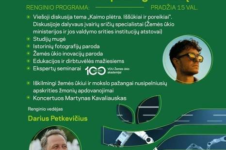 Lietuvos žemės ūkio mokslo raidos bei pažangos renginys „Nuo arklo iki roboto - 100 žemės ūkio pažangos metų“