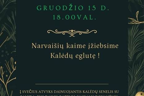 Kalėdų eglutės įžiebimo šventė Narvaišiuose