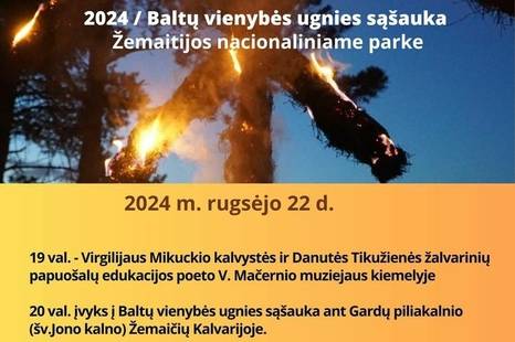 Baltų vienybės ugnies sąšauka 2023 Žemaitijos nacionaliniame parke