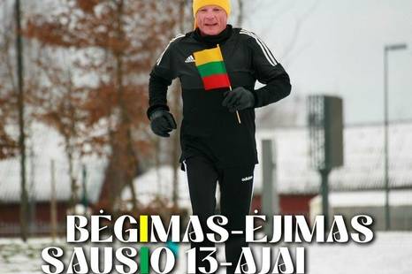 Bėgimas - ėjimas sausio 13-ąjai paminėti